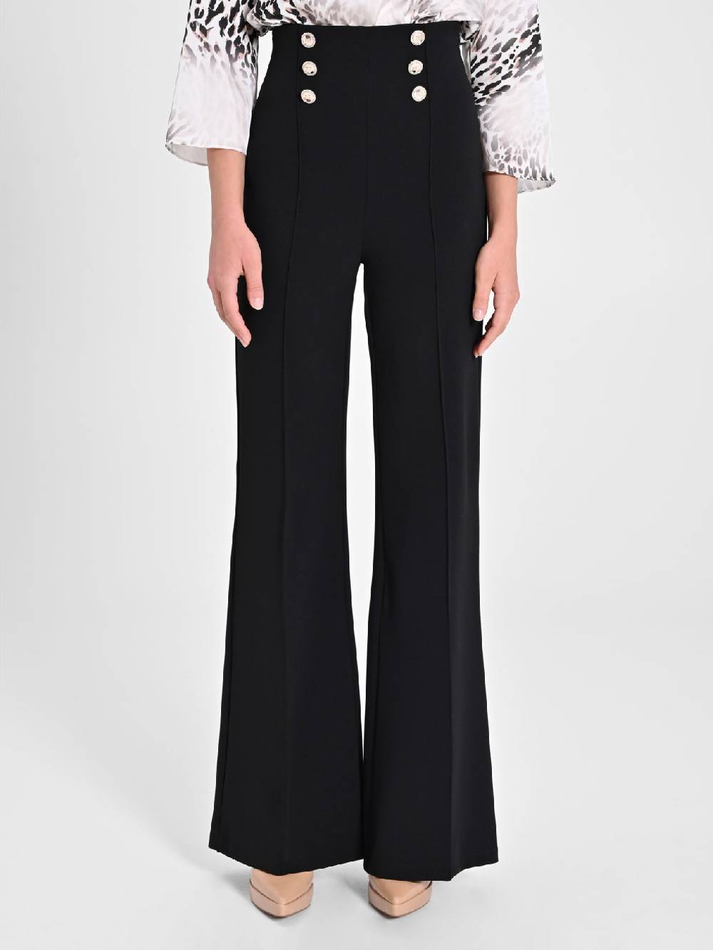 Rinascimento Pantaloni Con Bottoni Dorati