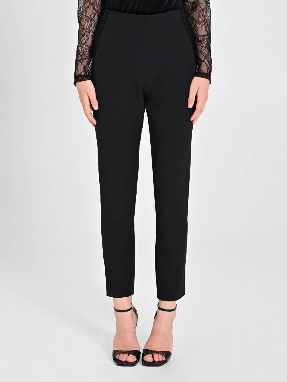 Rinascimento Pantaloni Con Inserto Pizzo & Velluto