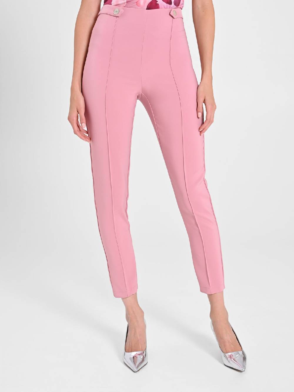 Rinascimento Pantaloni Con Pattine Rosa Antico