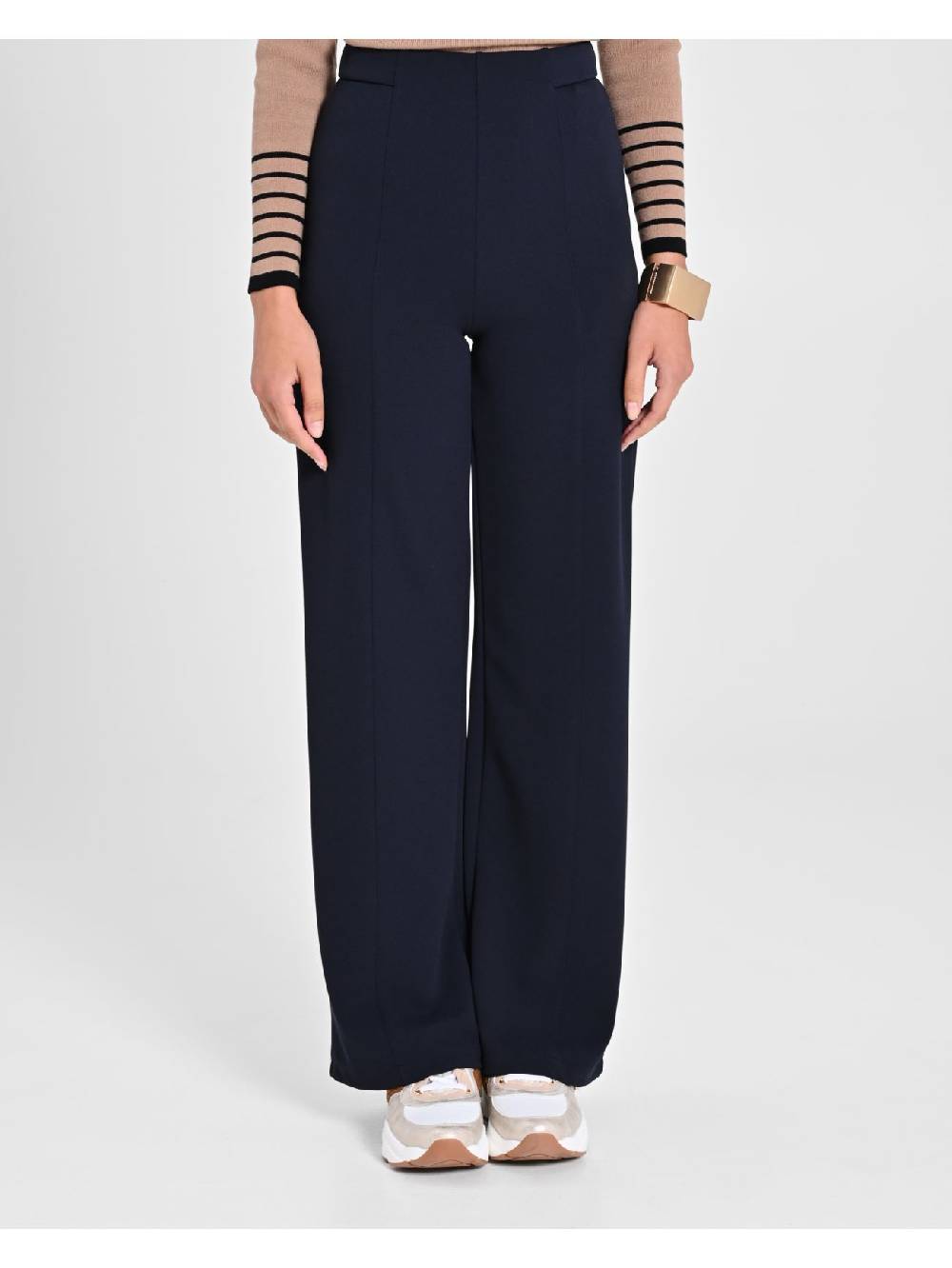 Rinascimento Pantaloni Cropped Blu Navy