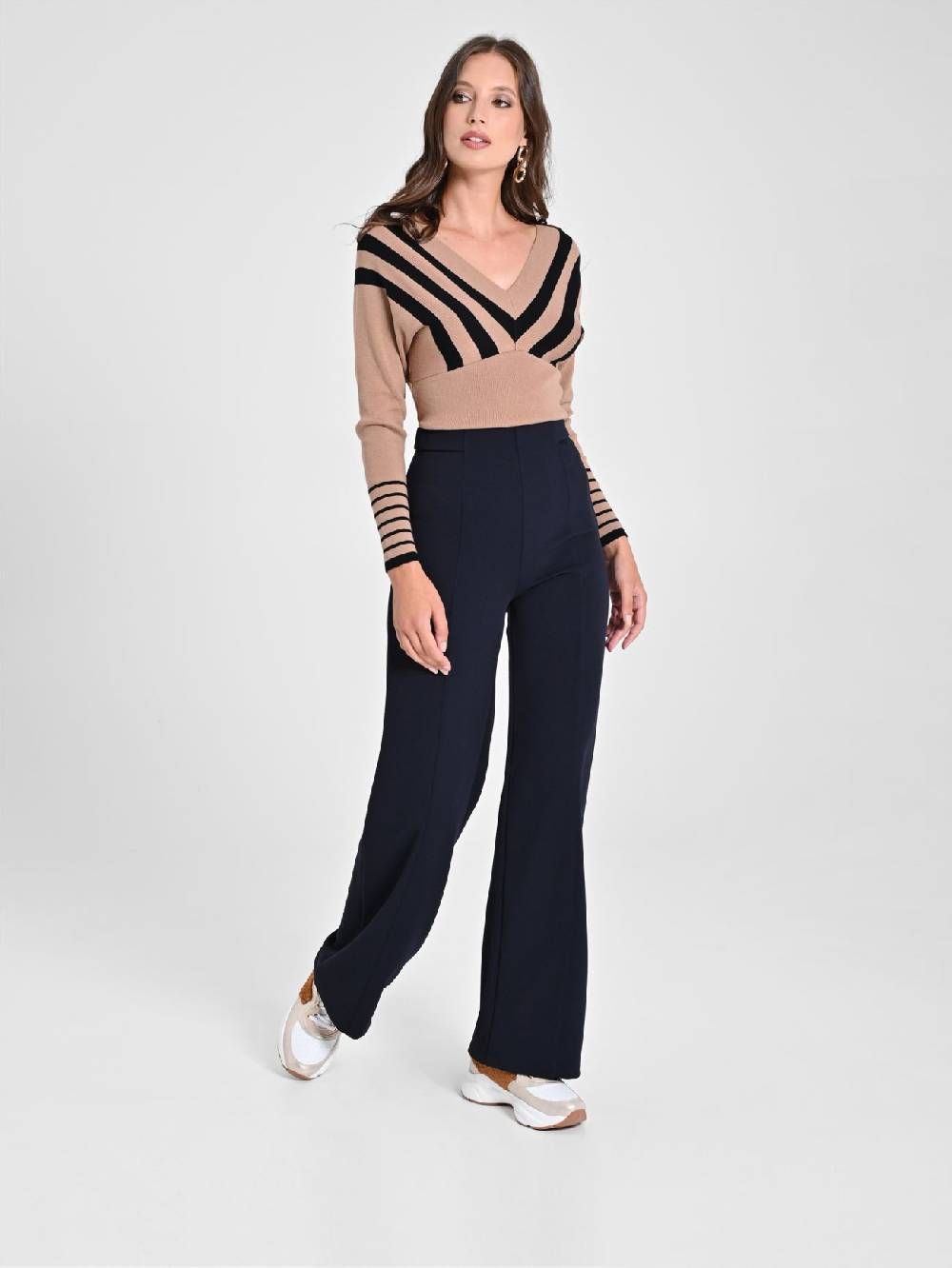 Rinascimento Pantaloni Cropped Blu Navy