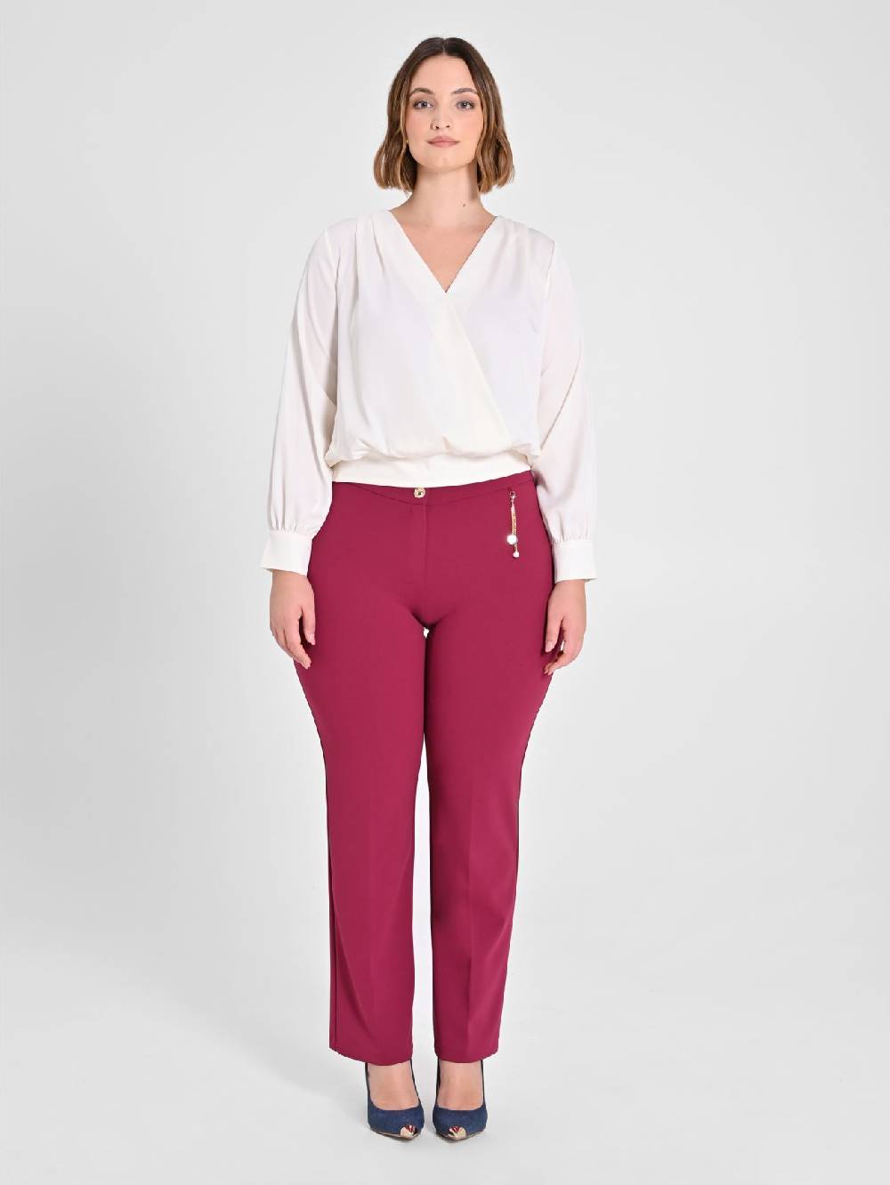 Rinascimento Pantaloni Curvy Bordeaux