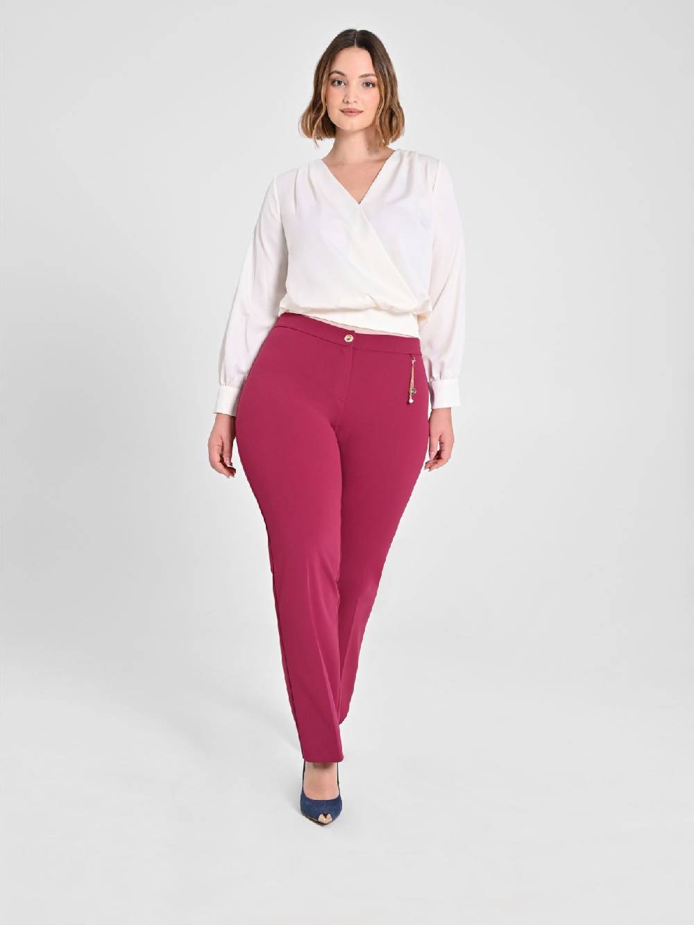Rinascimento Pantaloni Curvy Bordeaux