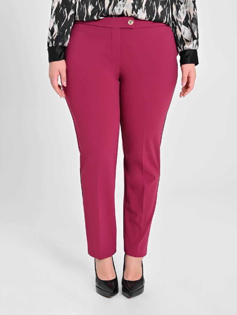 Rinascimento Pantaloni Curvy Skinny Bordeaux