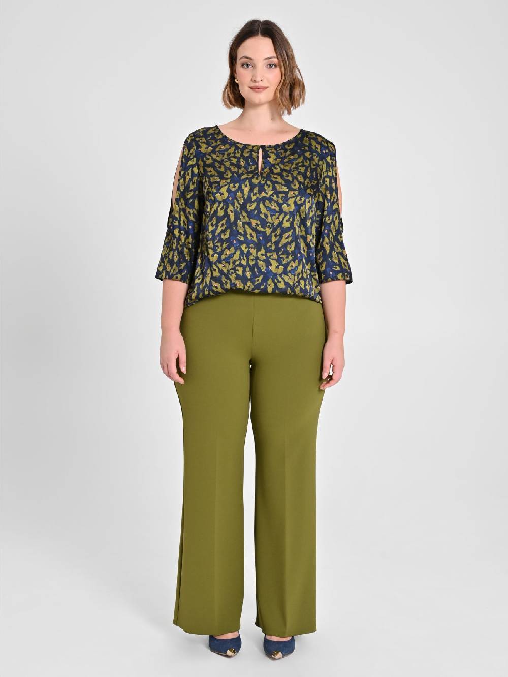 Rinascimento Pantaloni Curvy Verde Muschio