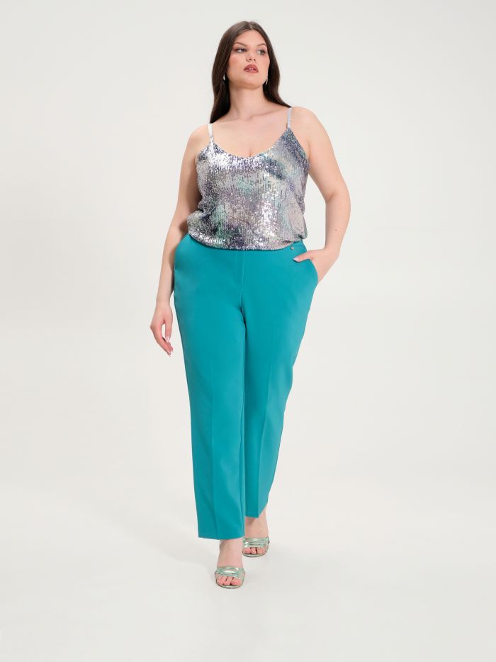 Rinascimento Pantaloni Curvy Verde