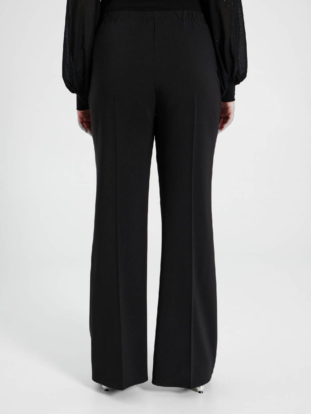 Rinascimento Pantaloni Flared Curvy Con Perle