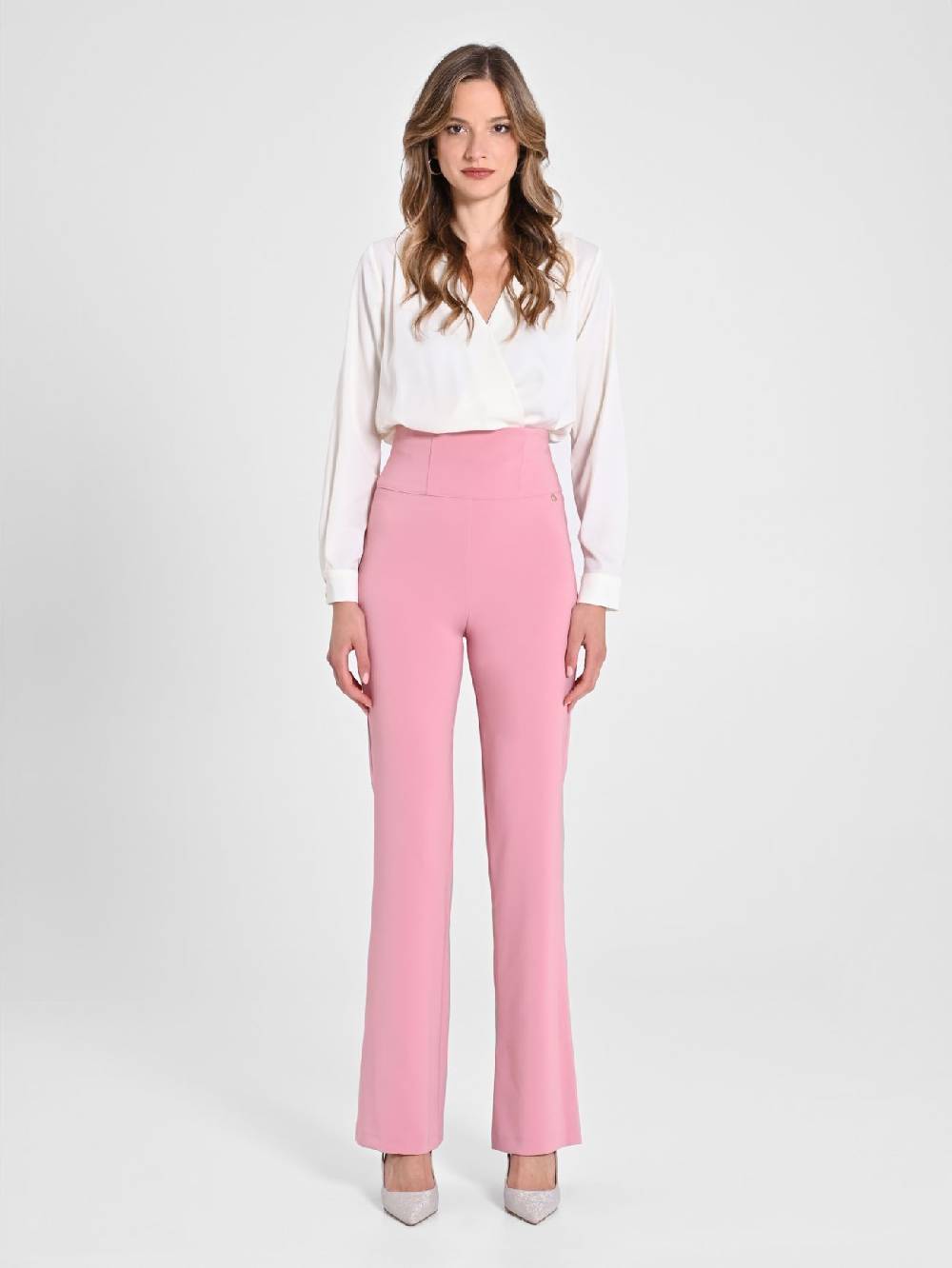 Rinascimento Pantaloni Flared Rosa Antico