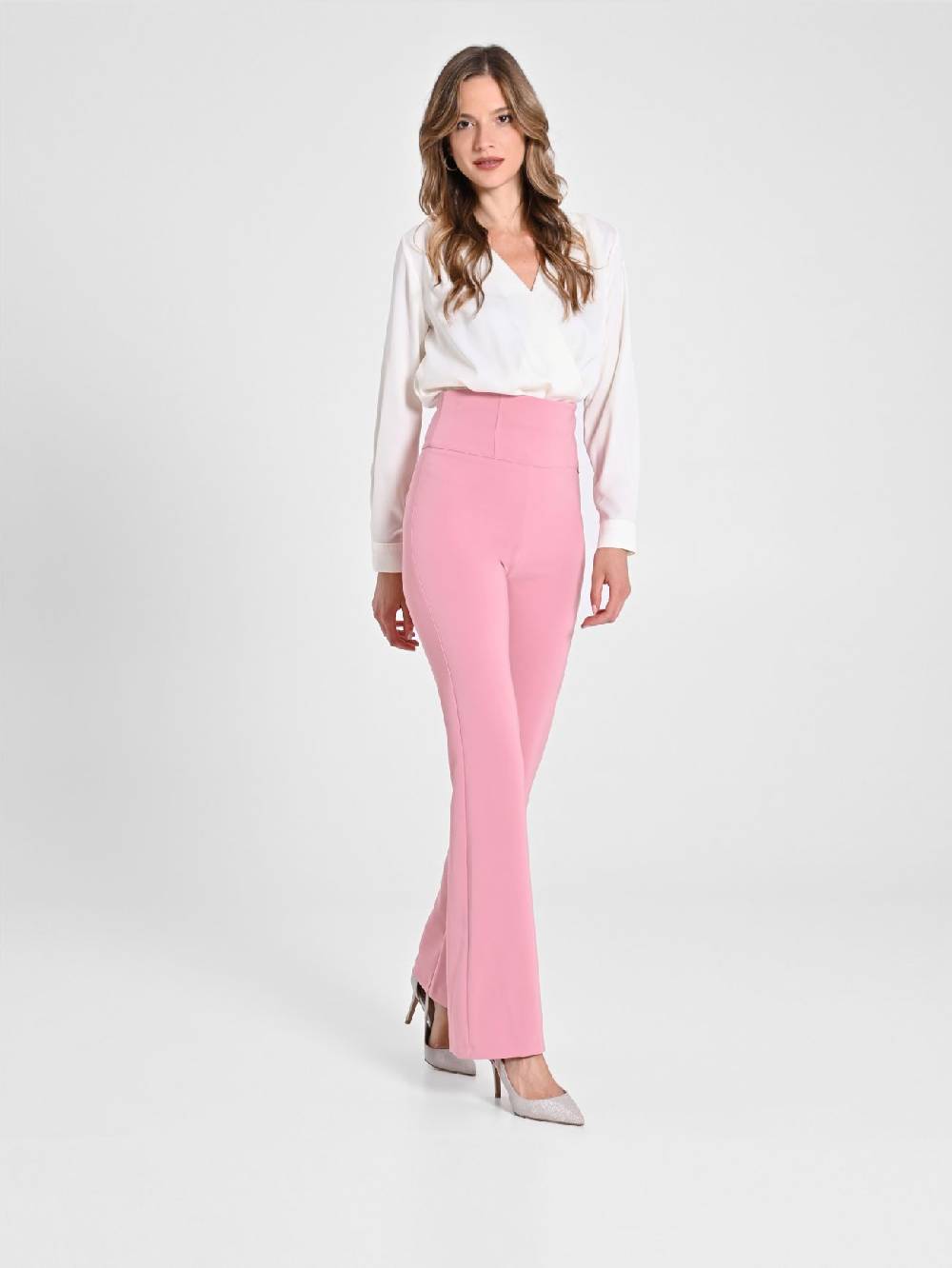 Rinascimento Pantaloni Flared Rosa Antico