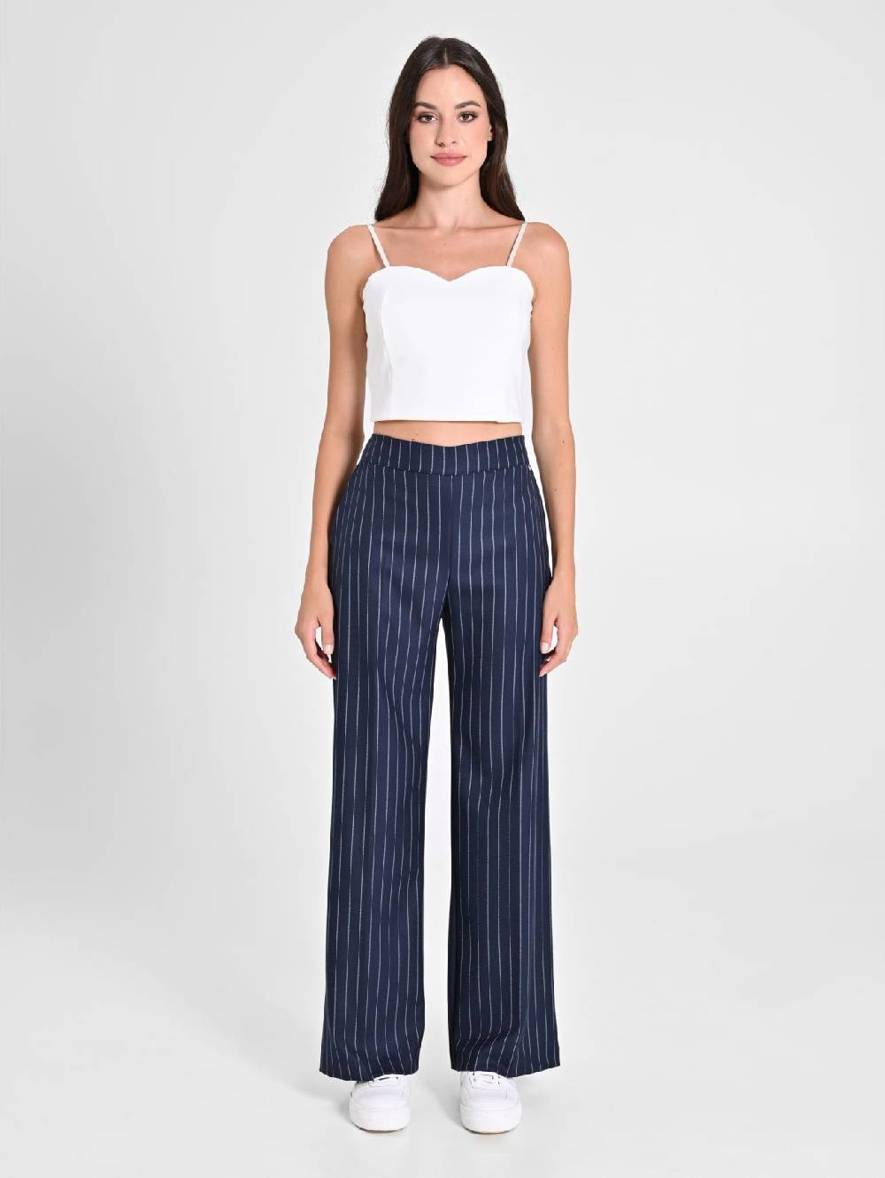 Rinascimento Pantaloni Gessati Blu