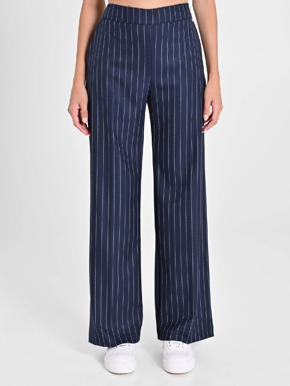 Rinascimento Pantaloni Gessati Blu