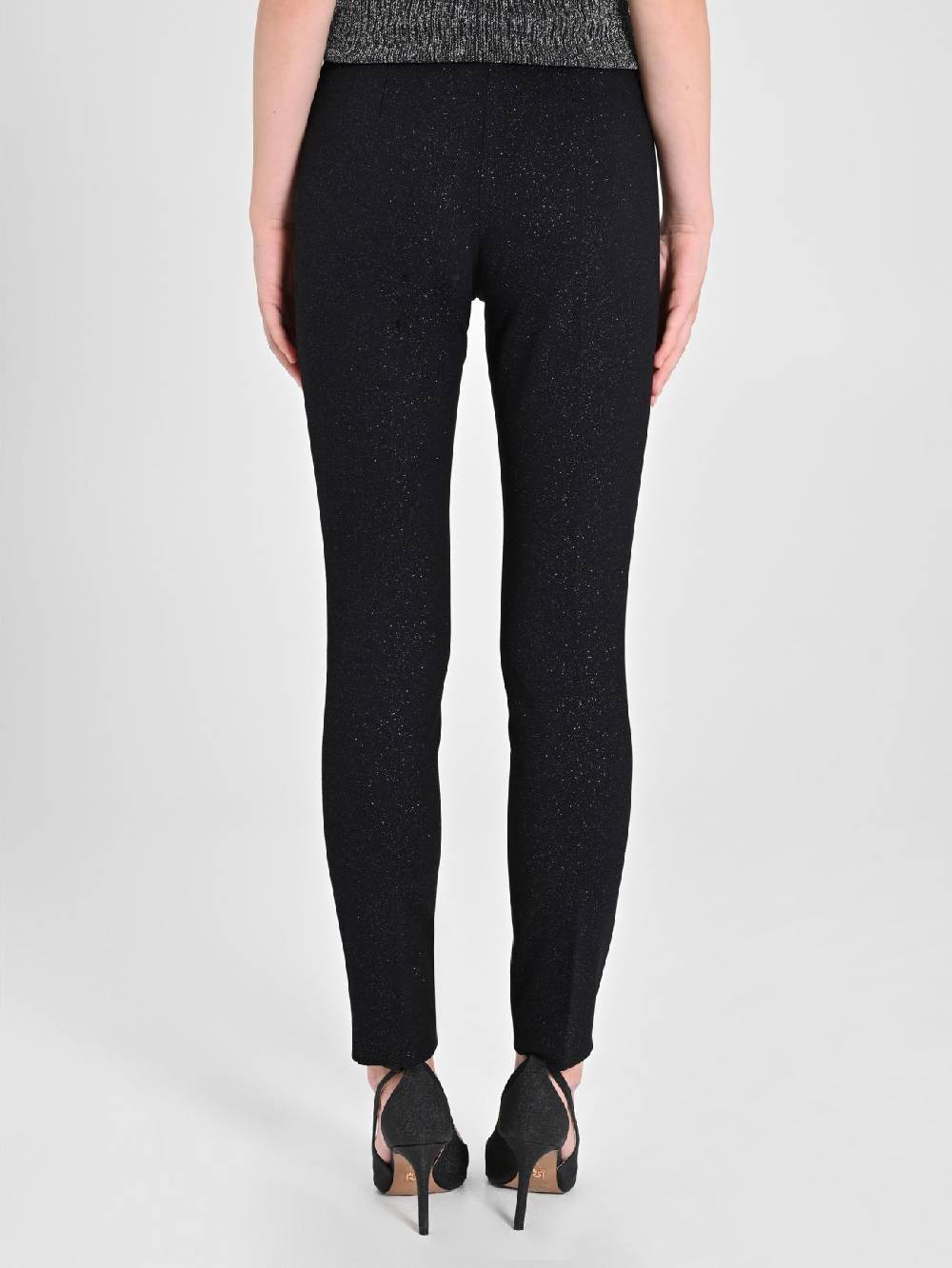 Rinascimento Pantaloni Glitter Neri