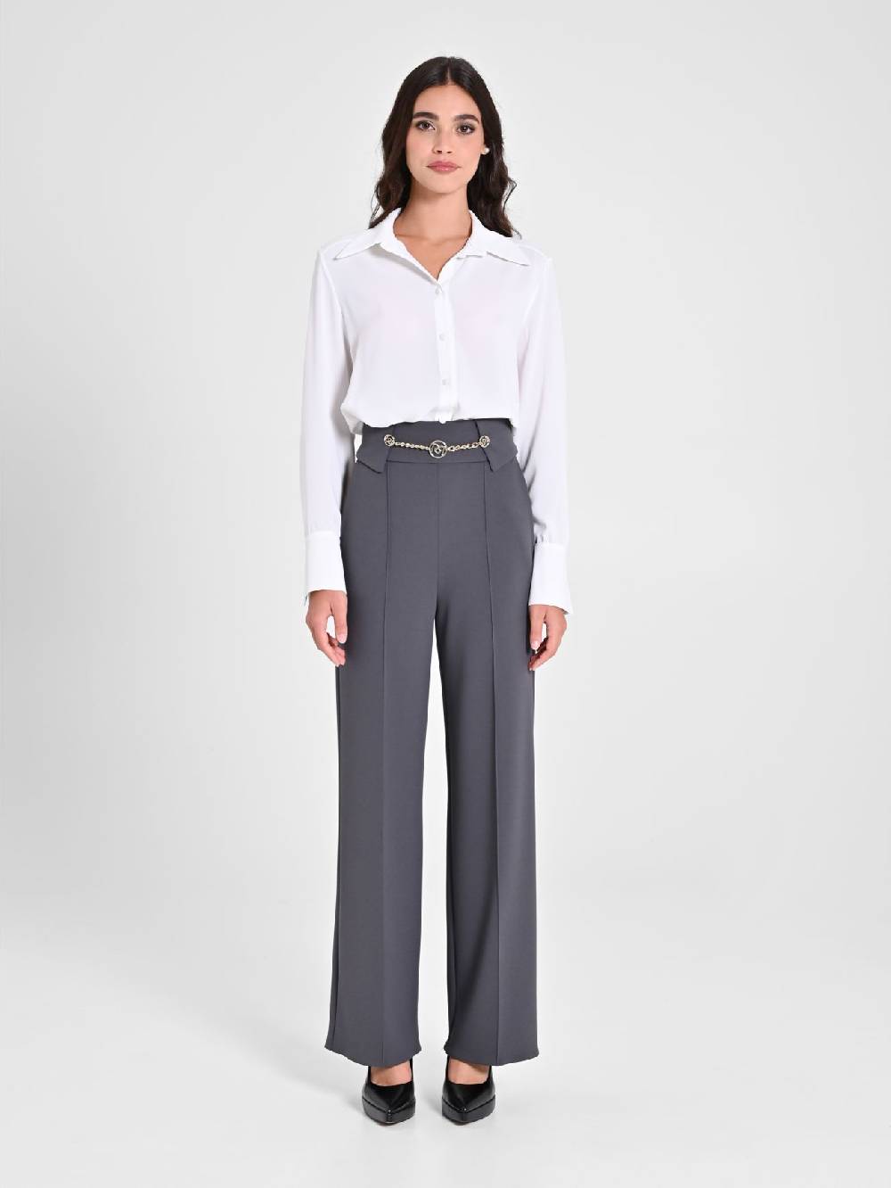 Rinascimento Pantaloni Grigi Chains