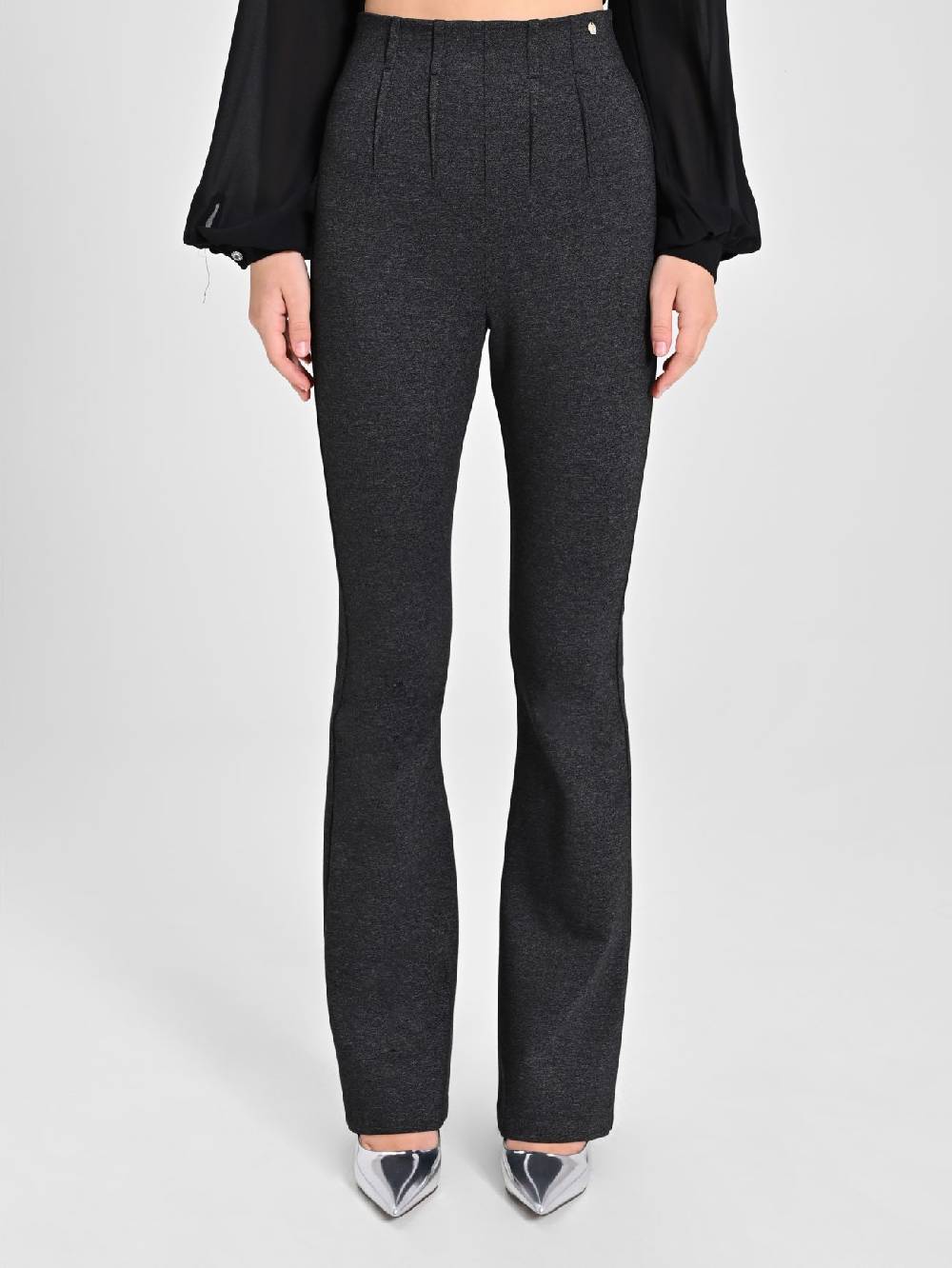 Rinascimento Pantaloni In Punto Milano Melange