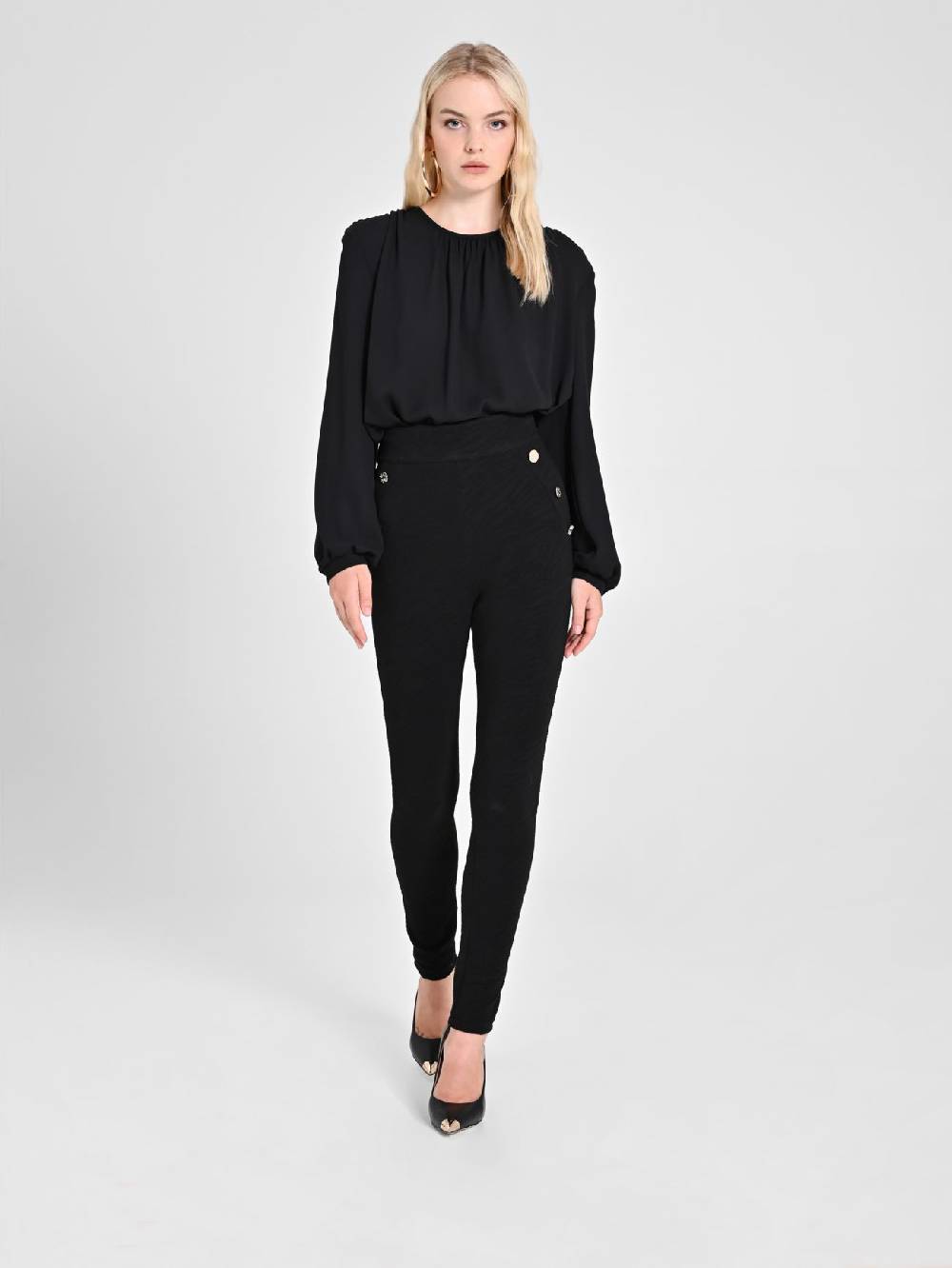 Rinascimento Pantaloni in Tessuto Operato