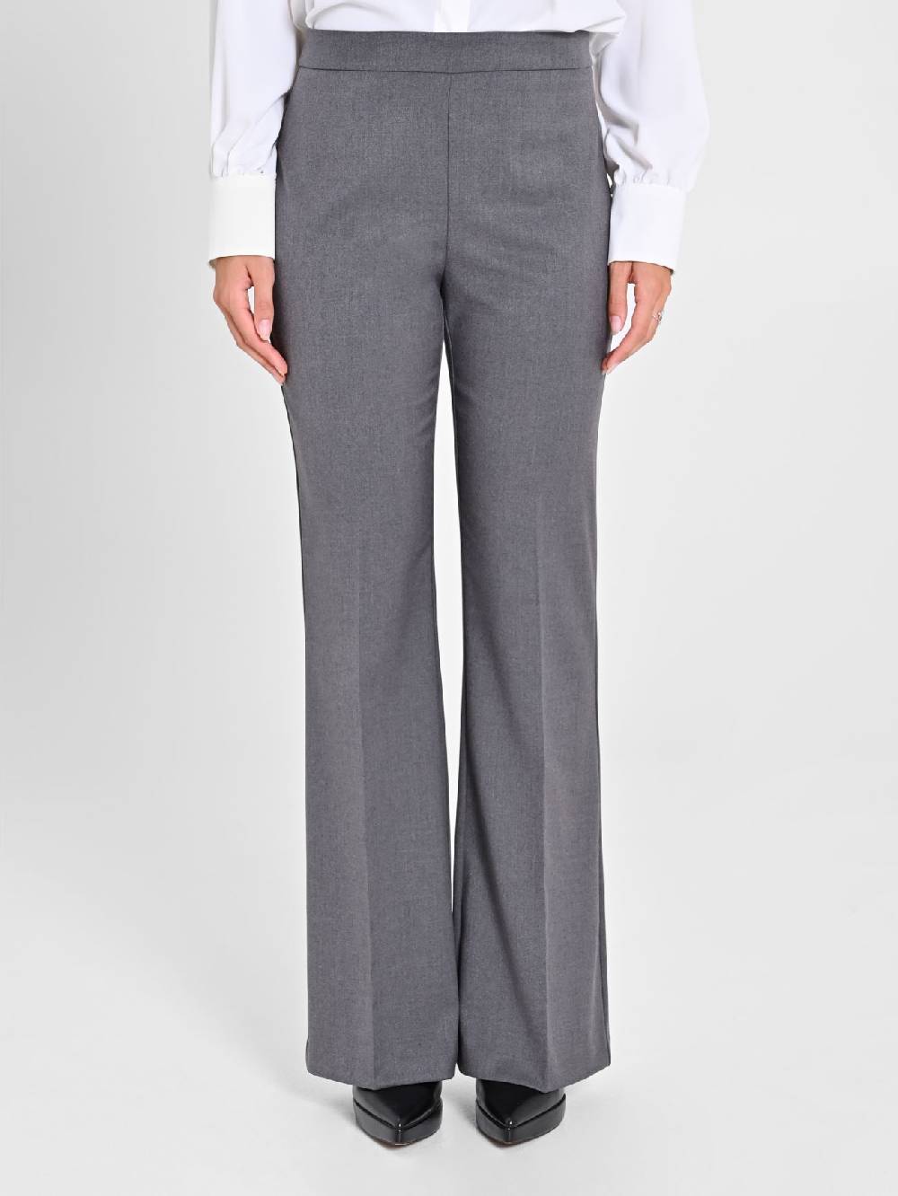 Rinascimento Pantaloni Mid Flared Grigio Mélange