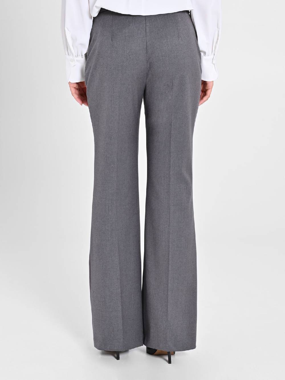 Rinascimento Pantaloni Mid Flared Grigio Mélange