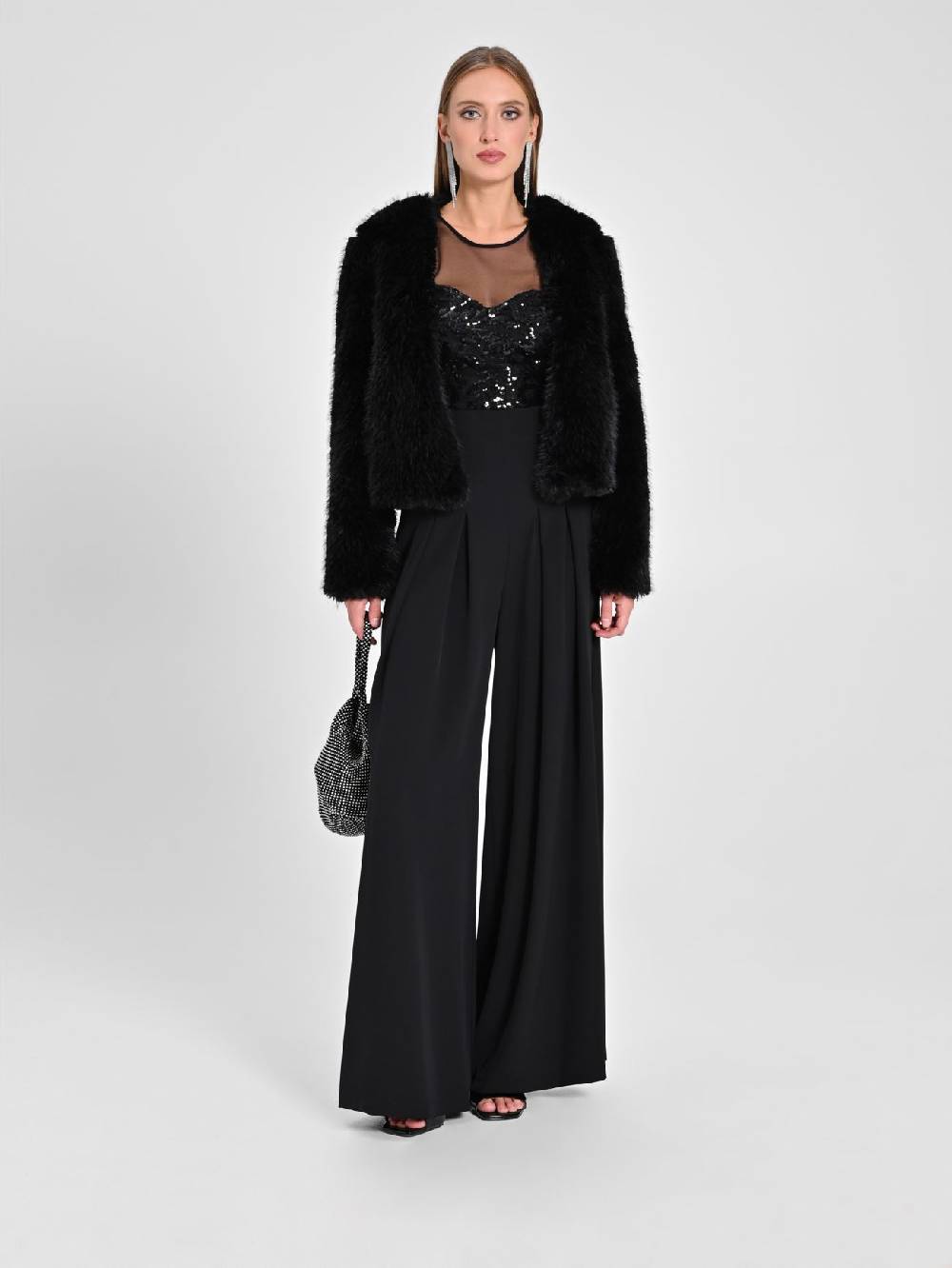 Rinascimento Pantaloni Neri Ampi