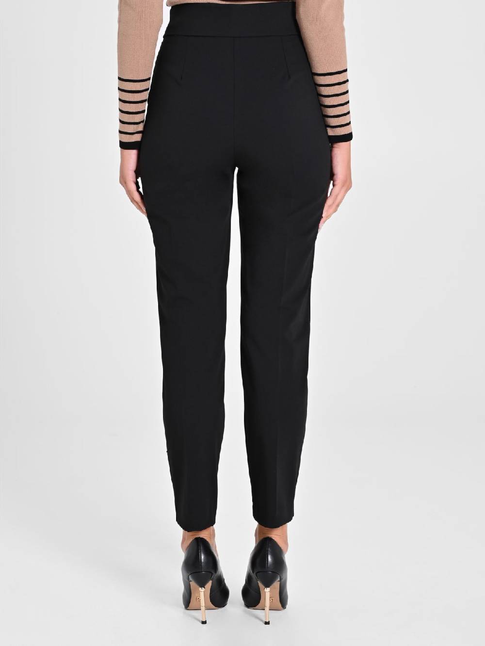 Rinascimento Pantaloni Neri Con Bottoni