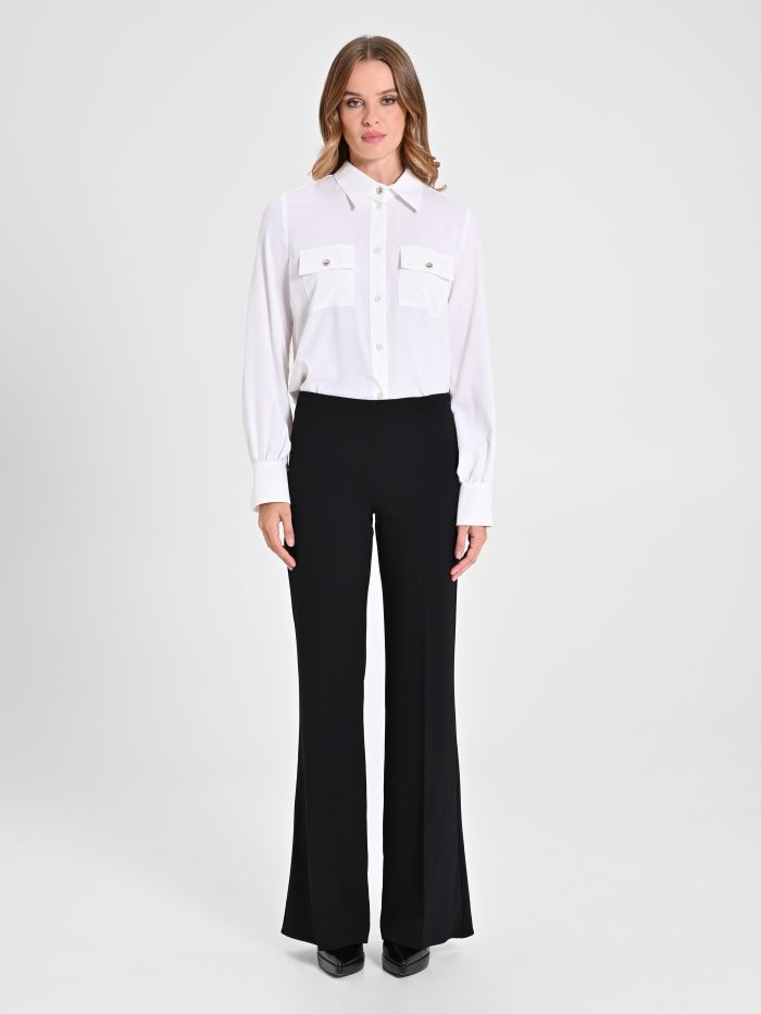 Rinascimento Pantaloni Palazzo In Scuba Crèpe