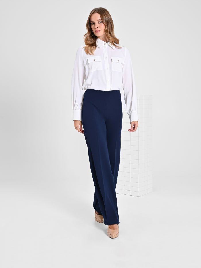 Rinascimento Pantaloni palazzo in scuba crèpe