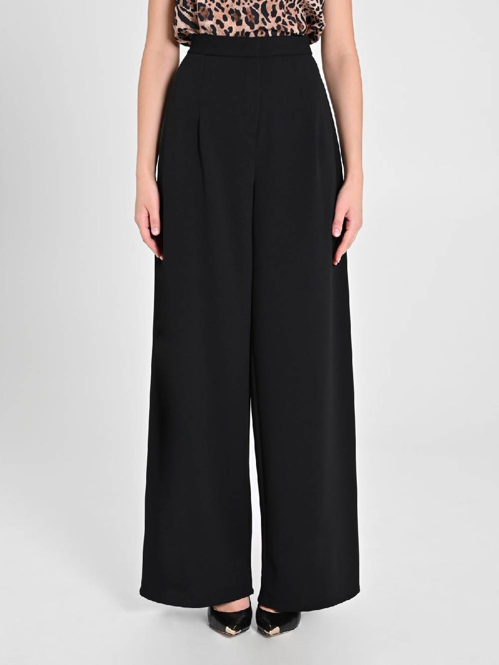 Rinascimento Pantaloni Palazzo In Scuba Mano Crepe