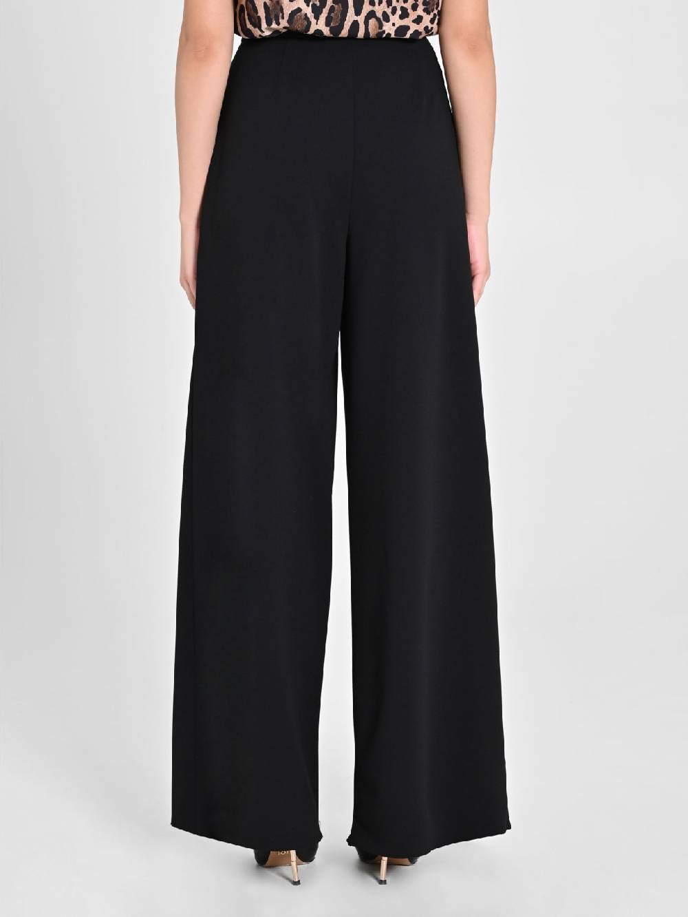 Rinascimento Pantaloni Palazzo In Scuba Mano Crepe