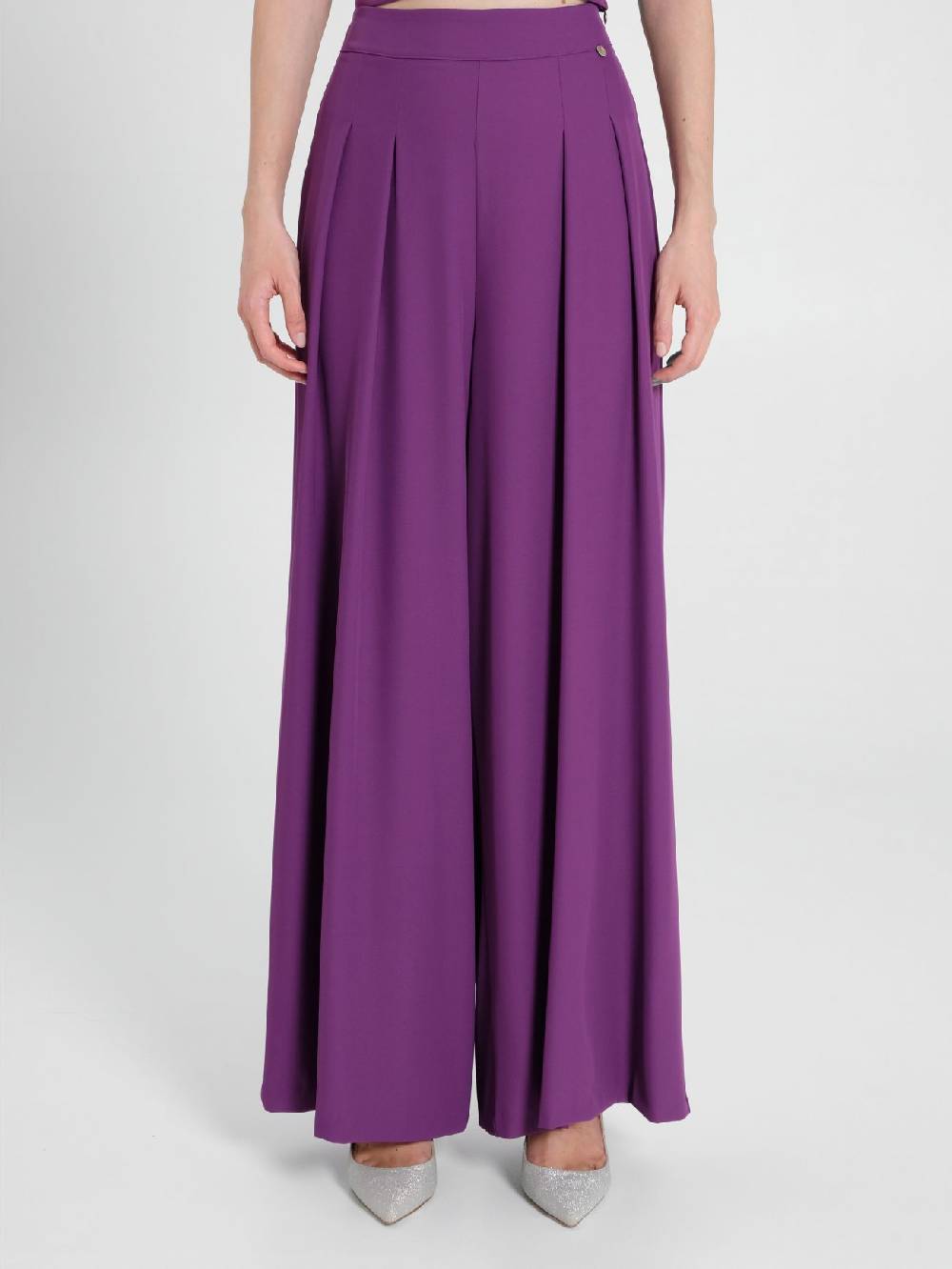 Rinascimento Pantaloni Palazzo Viola Melanzana