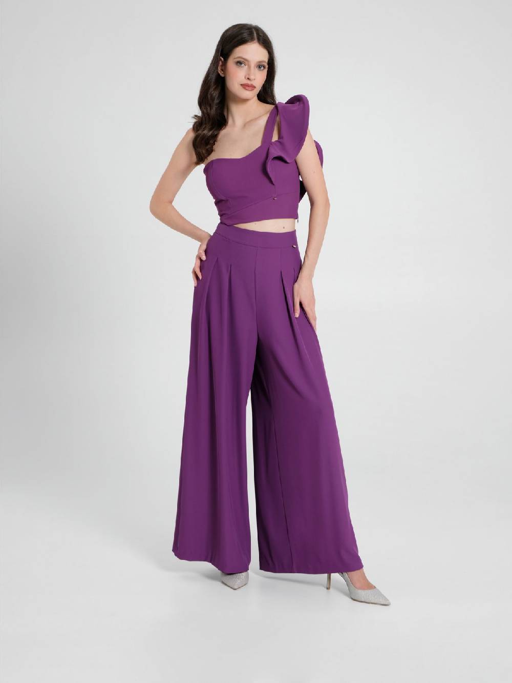 Rinascimento Pantaloni Palazzo Viola Melanzana