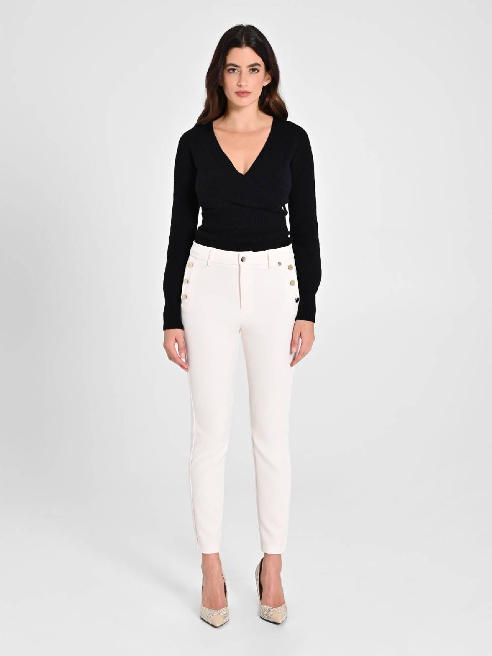 Rinascimento Pantaloni Skinny Bianchi