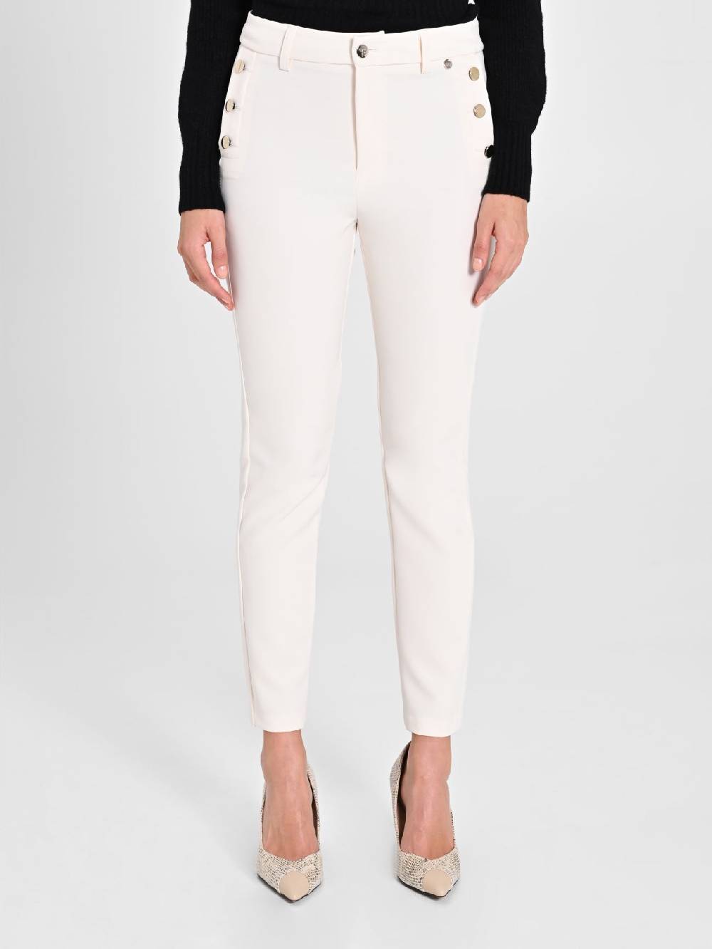 Rinascimento Pantaloni Skinny Bianchi