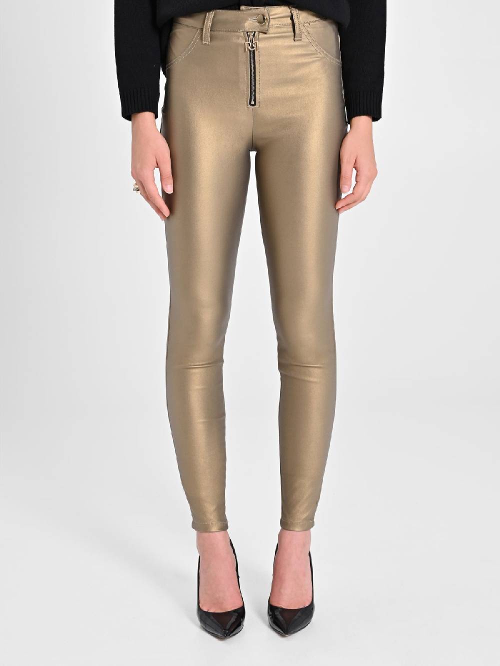 Rinascimento Pantaloni Skinny Gold