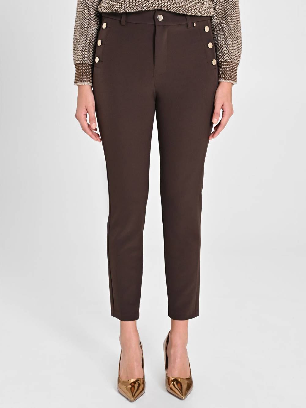 Rinascimento Pantaloni Skinny Marroni