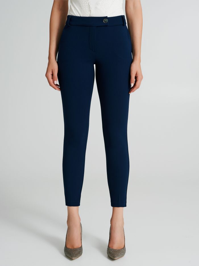 Rinascimento Pantaloni Slim In Scuba Crèpe