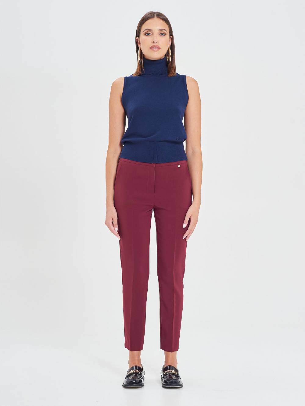 Rinascimento Pantaloni Straight Bordeaux
