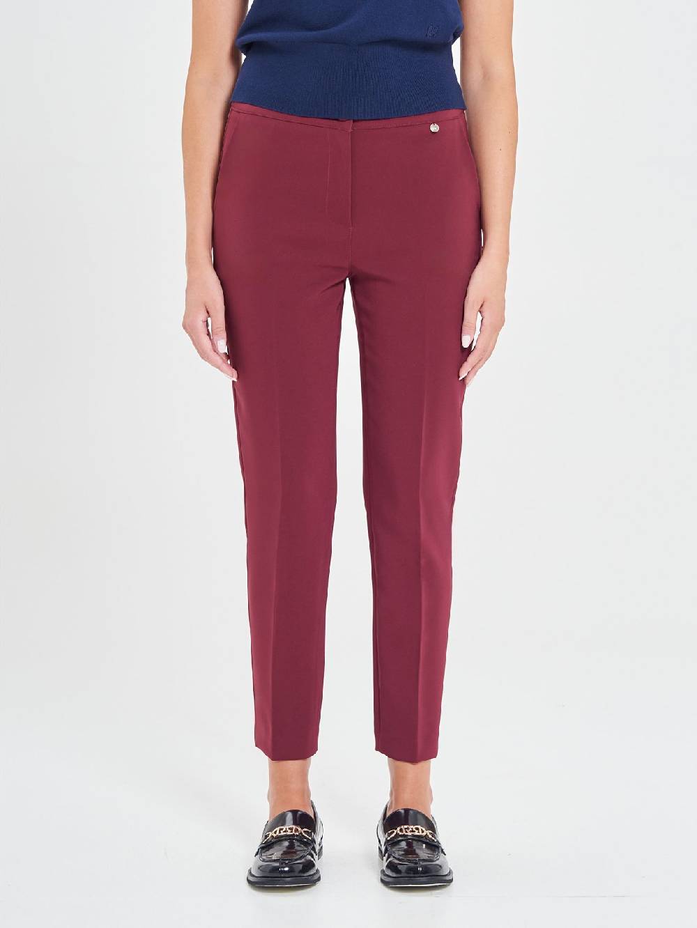 Rinascimento Pantaloni Straight Bordeaux