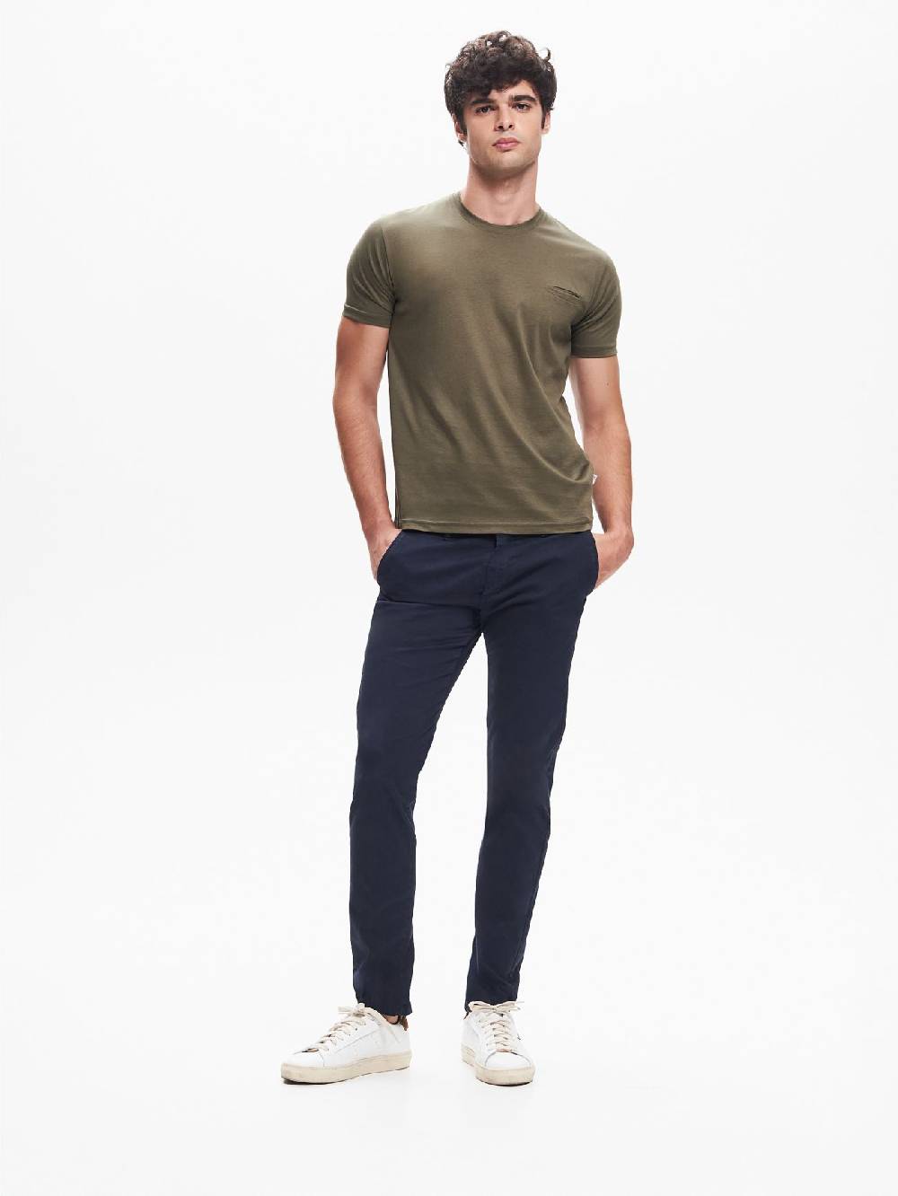 Rinascimento Pantaloni Uomo Chinos Basic Blu QB24