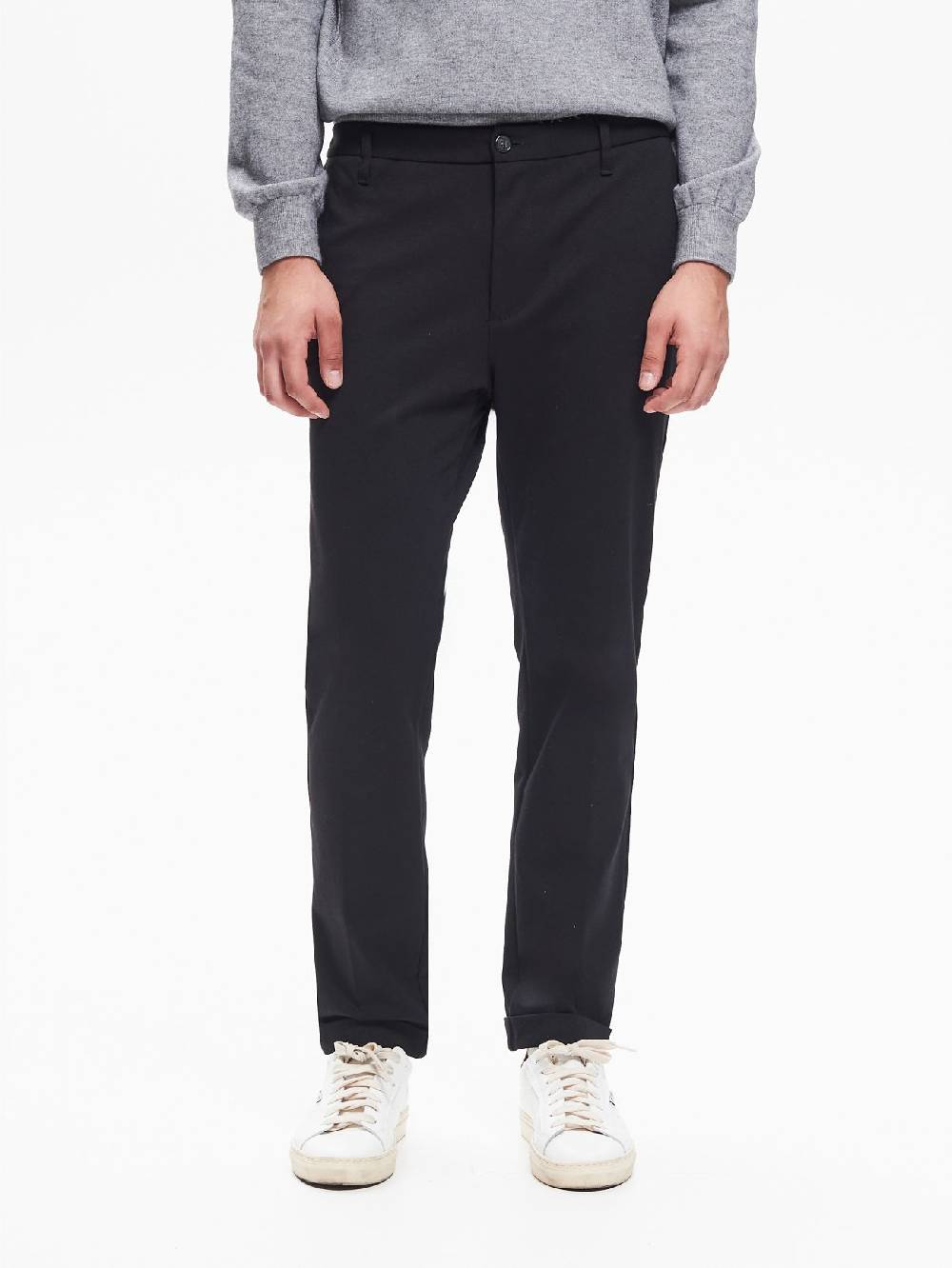 Rinascimento Pantaloni Uomo Punto Milano Nero QB24