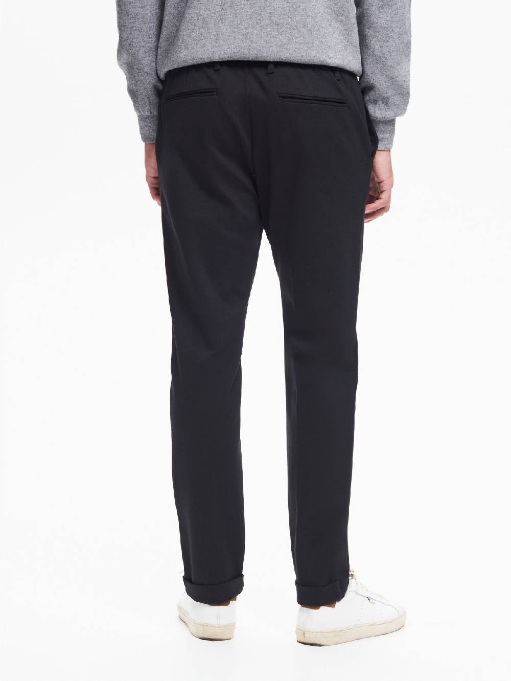 Rinascimento Pantaloni Uomo Punto Milano Nero QB24