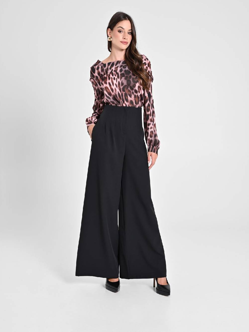 Rinascimento Pantaloni Wide Leg Neri