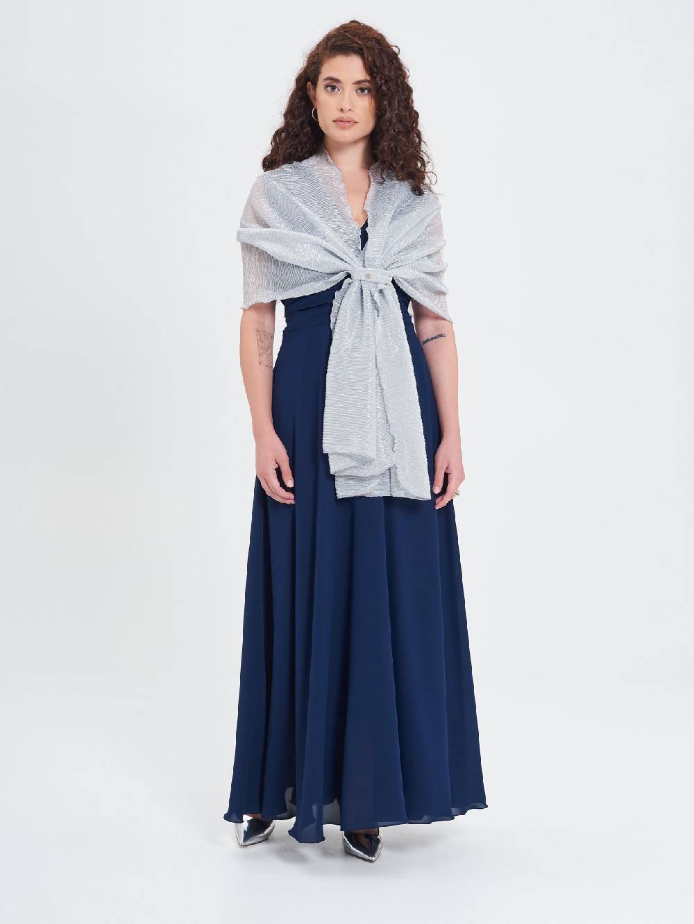 Rinascimento Stola Lurex Argento