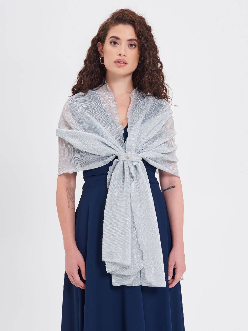 Rinascimento Stola Lurex Argento