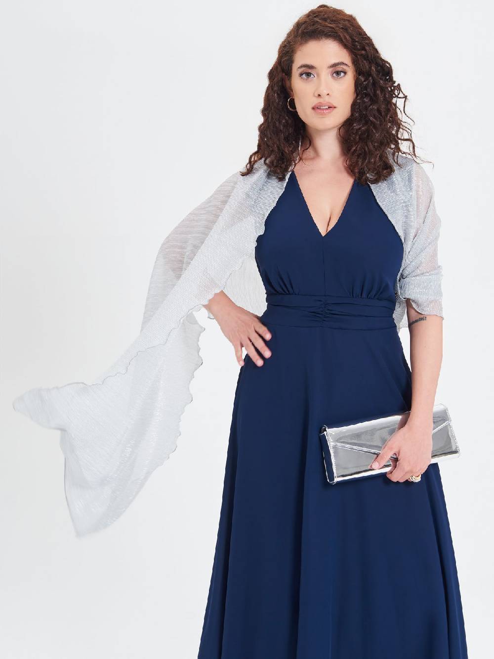 Rinascimento Stola Lurex Argento