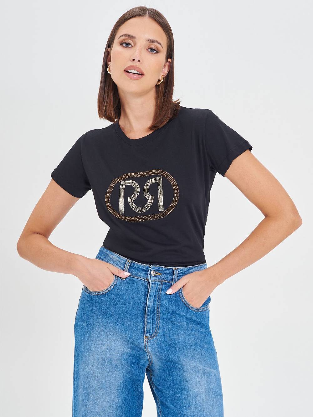 Rinascimento T-Shirt Logo RR Strass