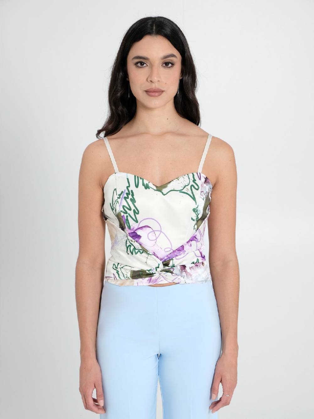 Rinascimento Top Bustier Stampa Floreale