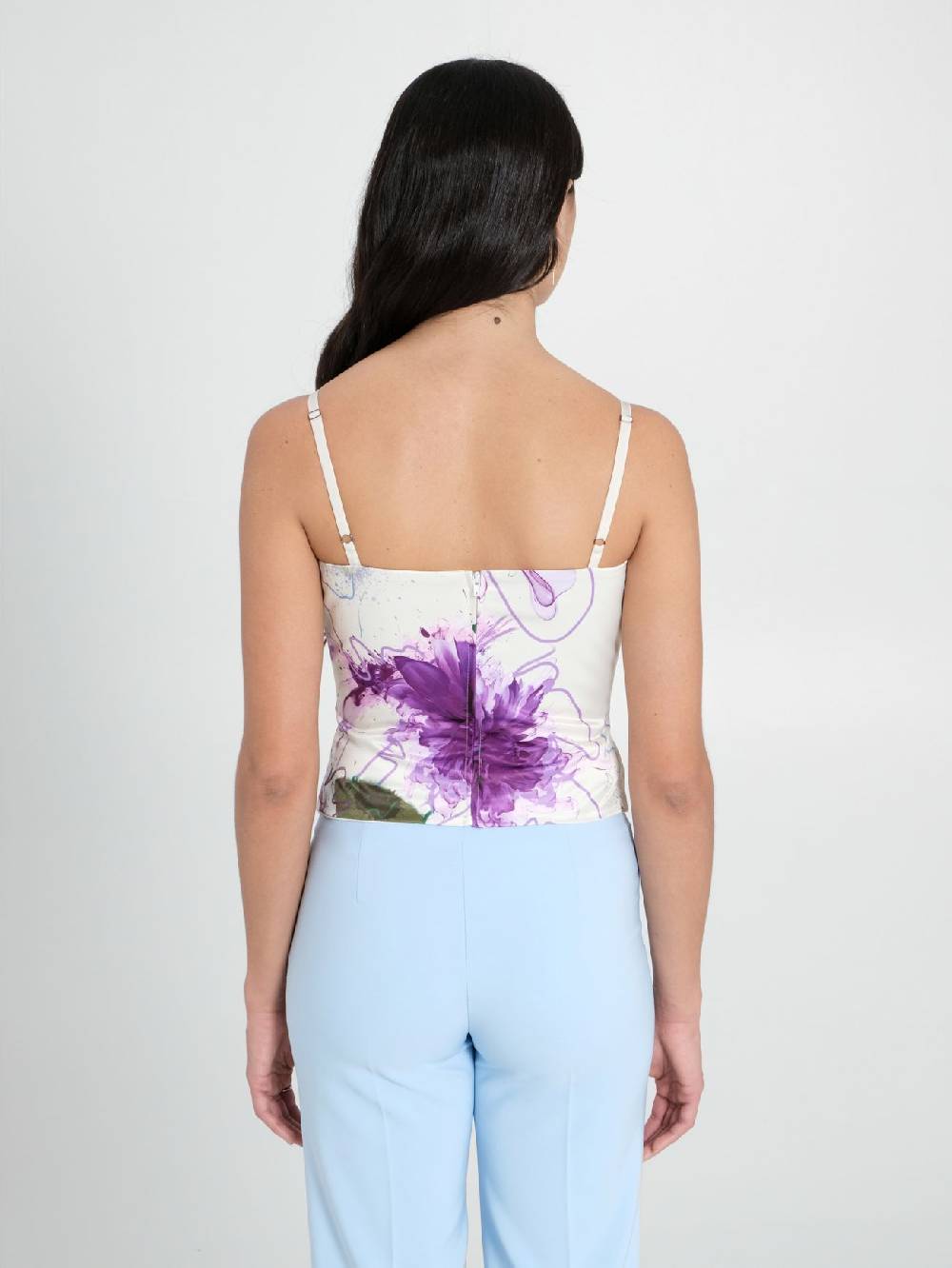 Rinascimento Top Bustier Stampa Floreale