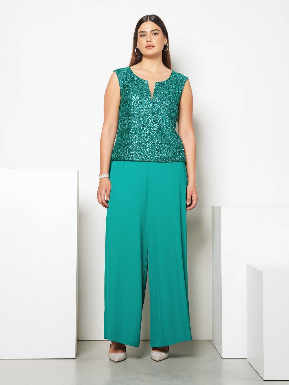 Rinascimento Top Curvy Paillettes