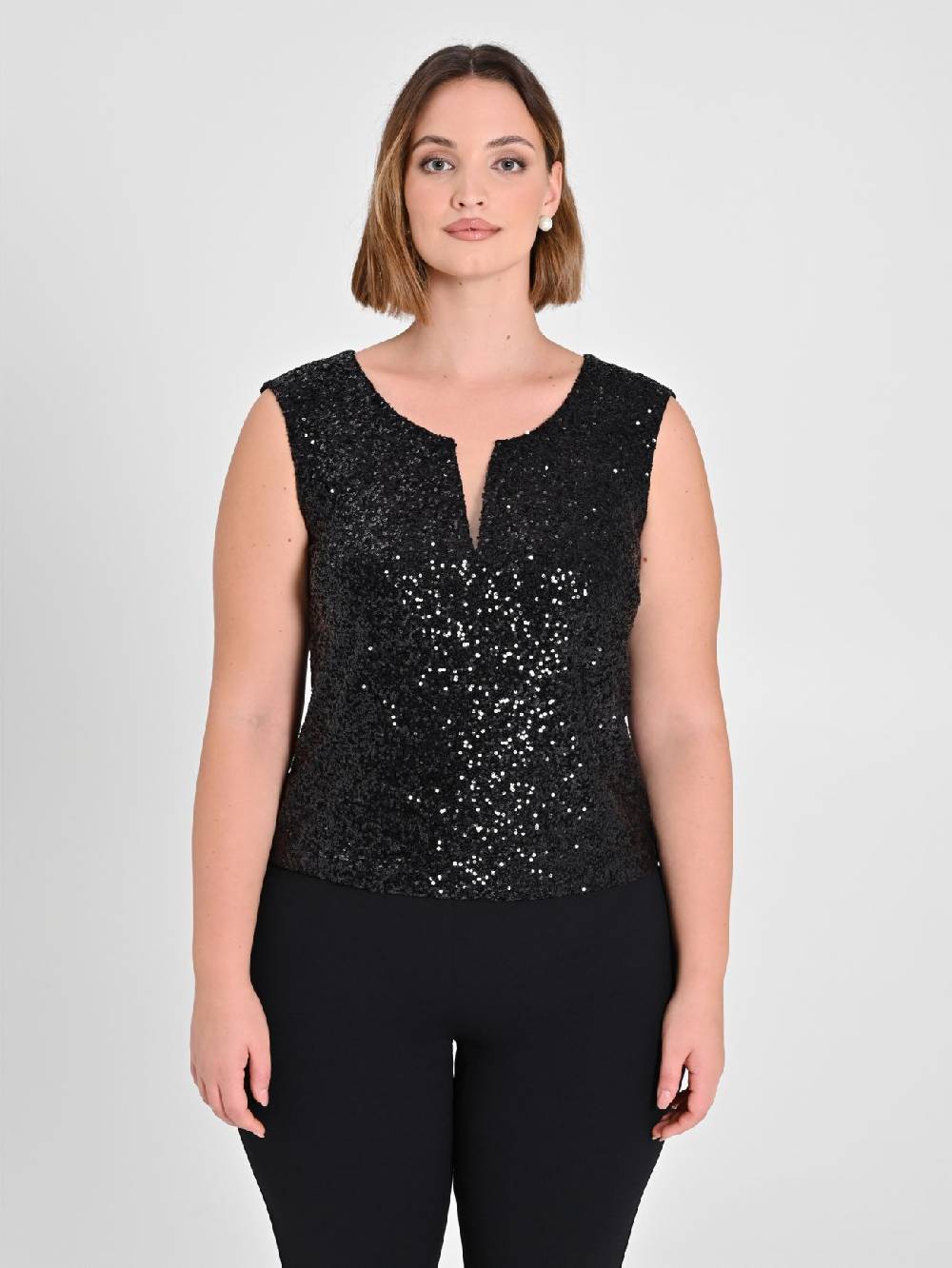 Rinascimento Top Curvy Paillettes