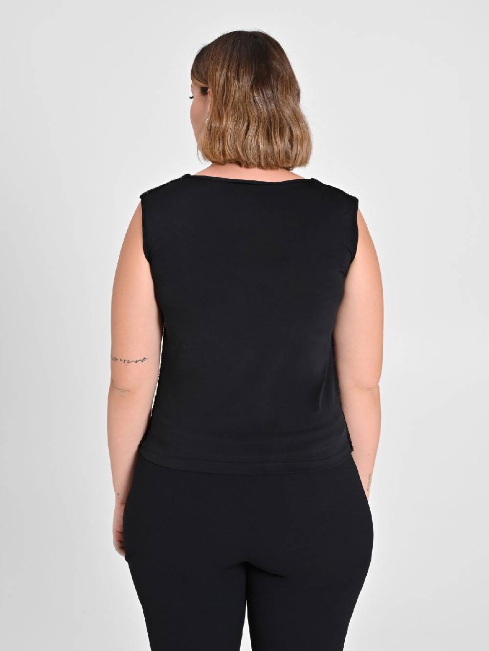 Rinascimento Top Curvy Paillettes