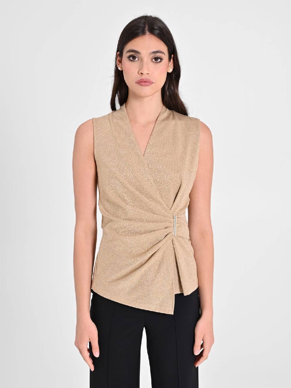 Rinascimento Top In Lurex Oro